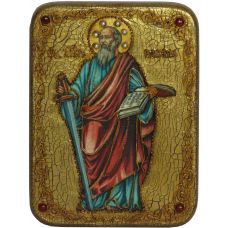 Подарочная икона "Первоверховный апостол Павел" на мореном дубе